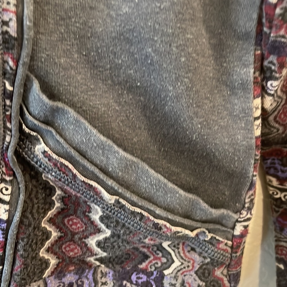 Prana Gray Patterned Zip Front Sweatshirt, Size S… - image 8